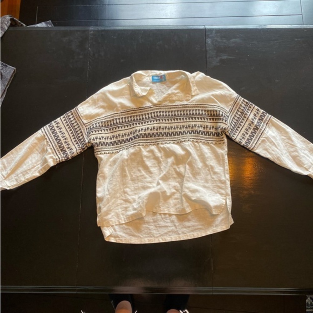Soda Pop long sleeve white linen top // MADE IN SAIGON